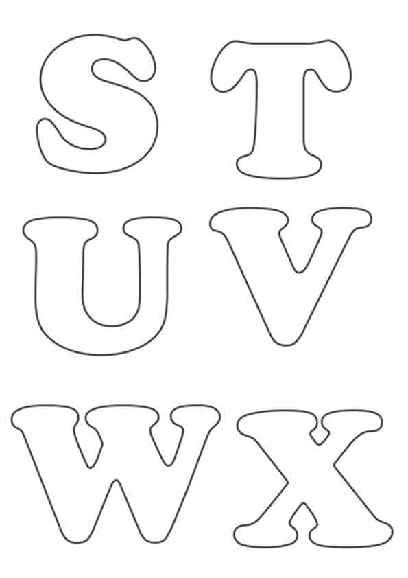 Letras Variadas Para Colorir Imprimir Desenhos