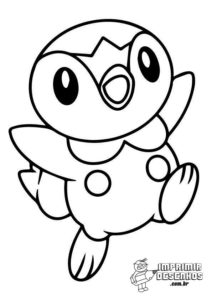 Pokemon Piplup Para Colorir Imprimir Desenhos