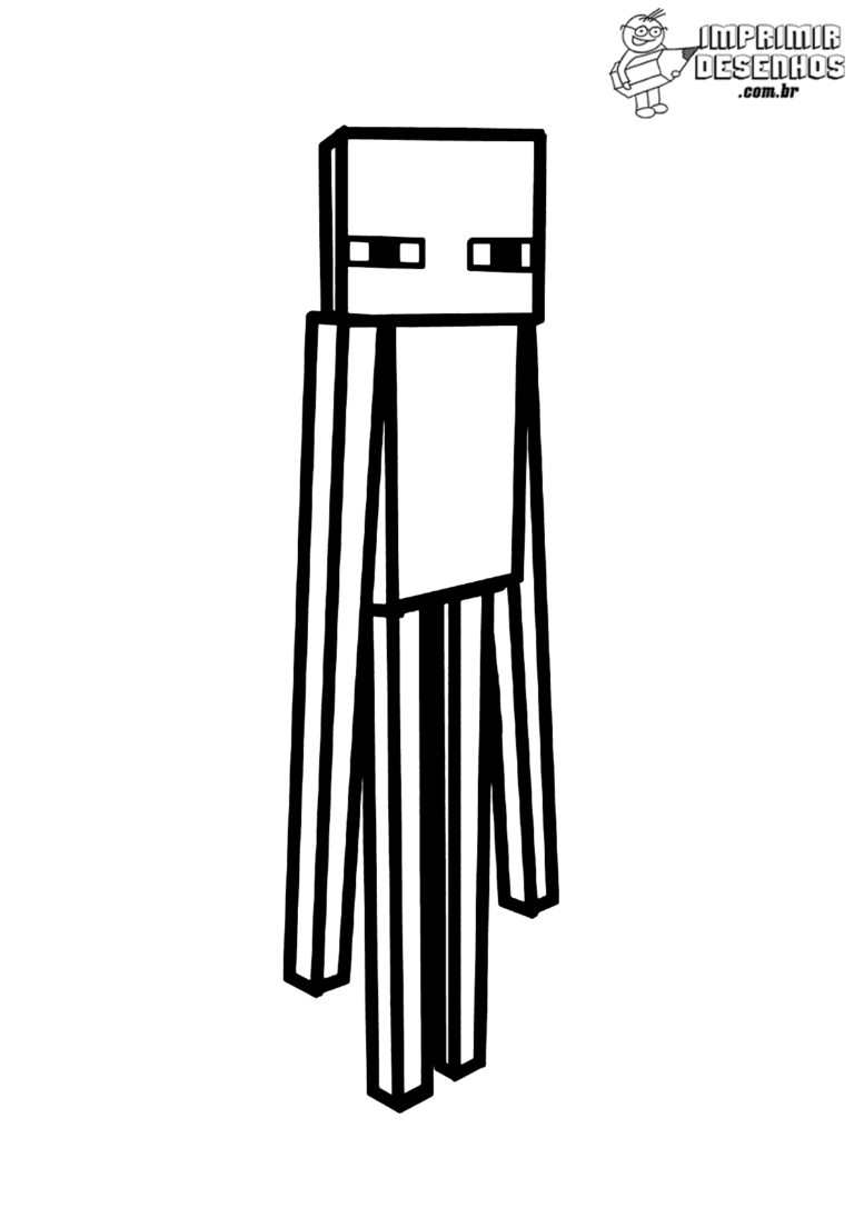 Enderman Para Colorir Imprimir Desenhos