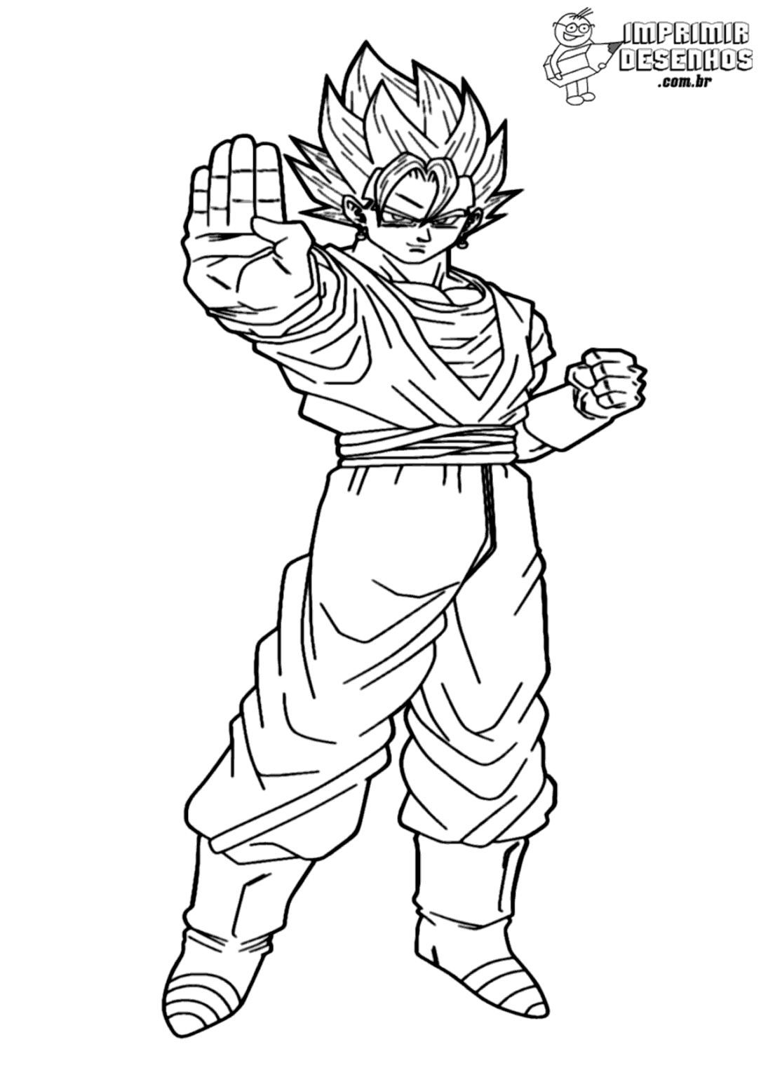 Gogeta Pronto Para Luta Para Colorir E Pintar Imprimir Desenhos