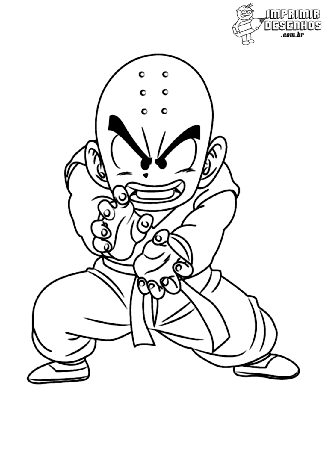 Kuririn Para Colorir E Pintar Imprimir Desenhos