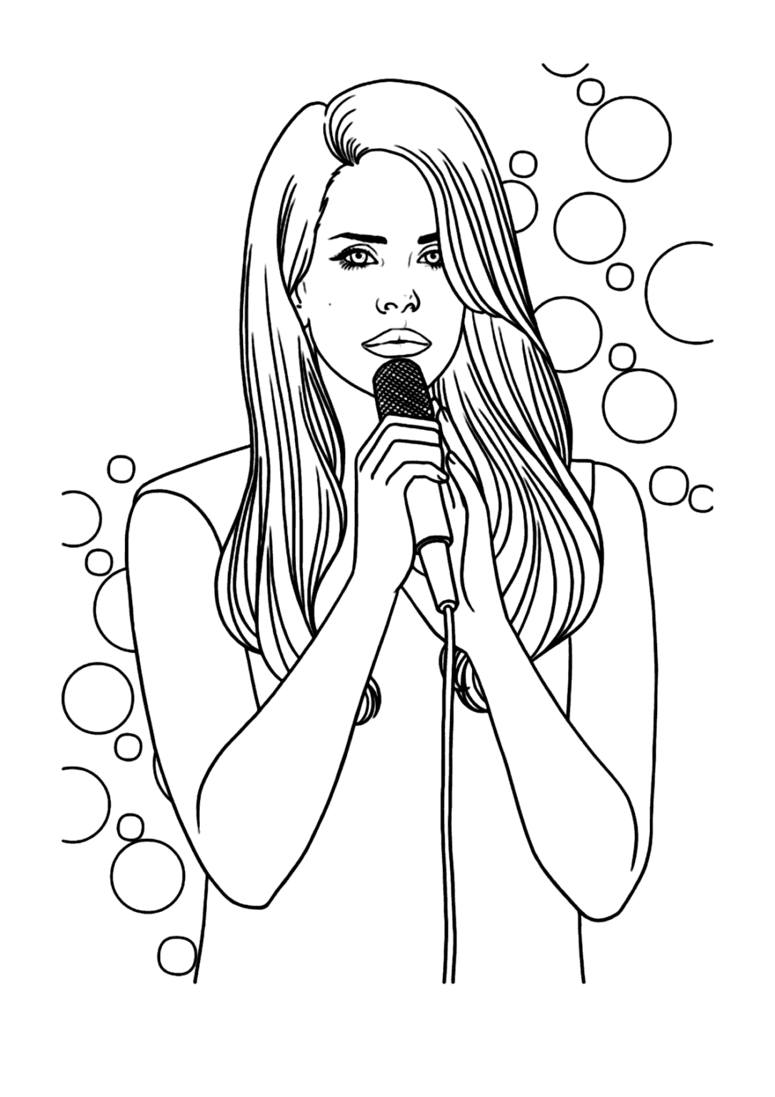 Cantora Bonita Para Colorir Imprimir Desenhos