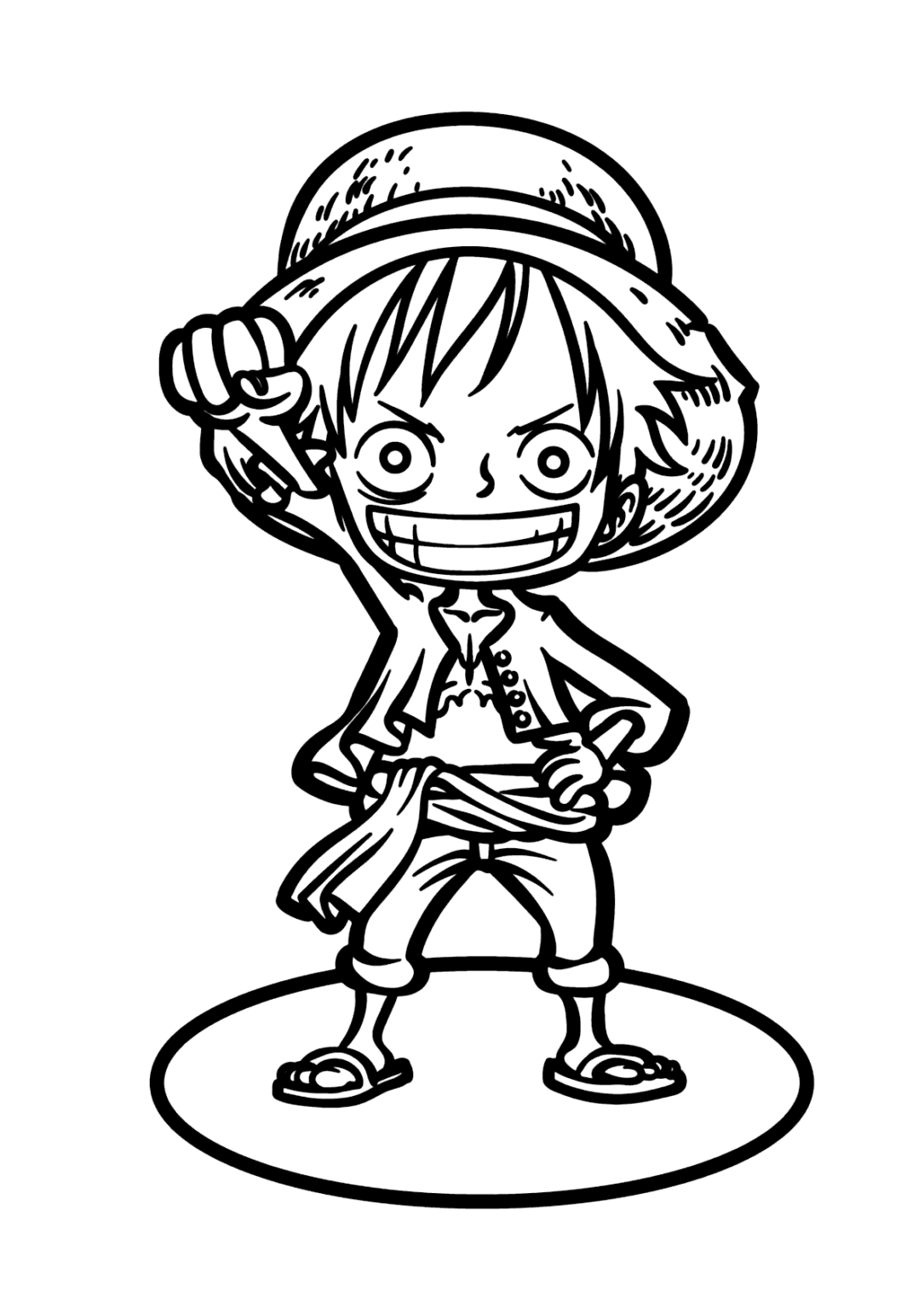 Luffy Chibi Para Colorir Imprimir Desenhos