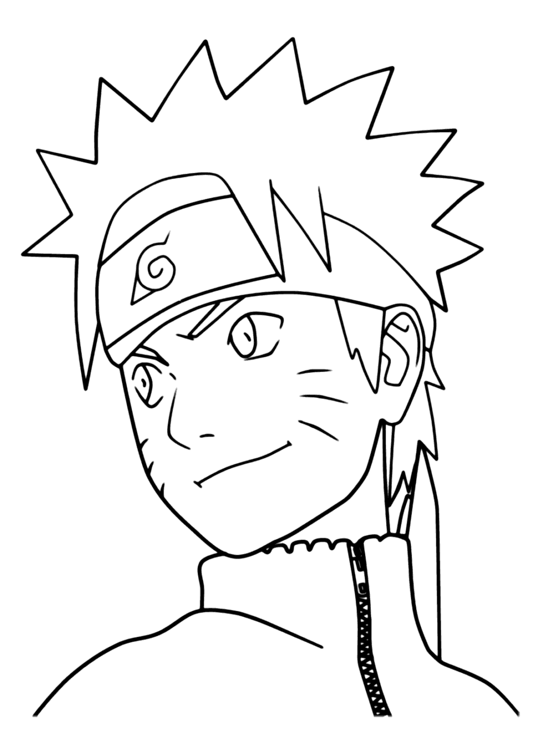 Naruto De Perfil Para Colorir Imprimir Desenhos