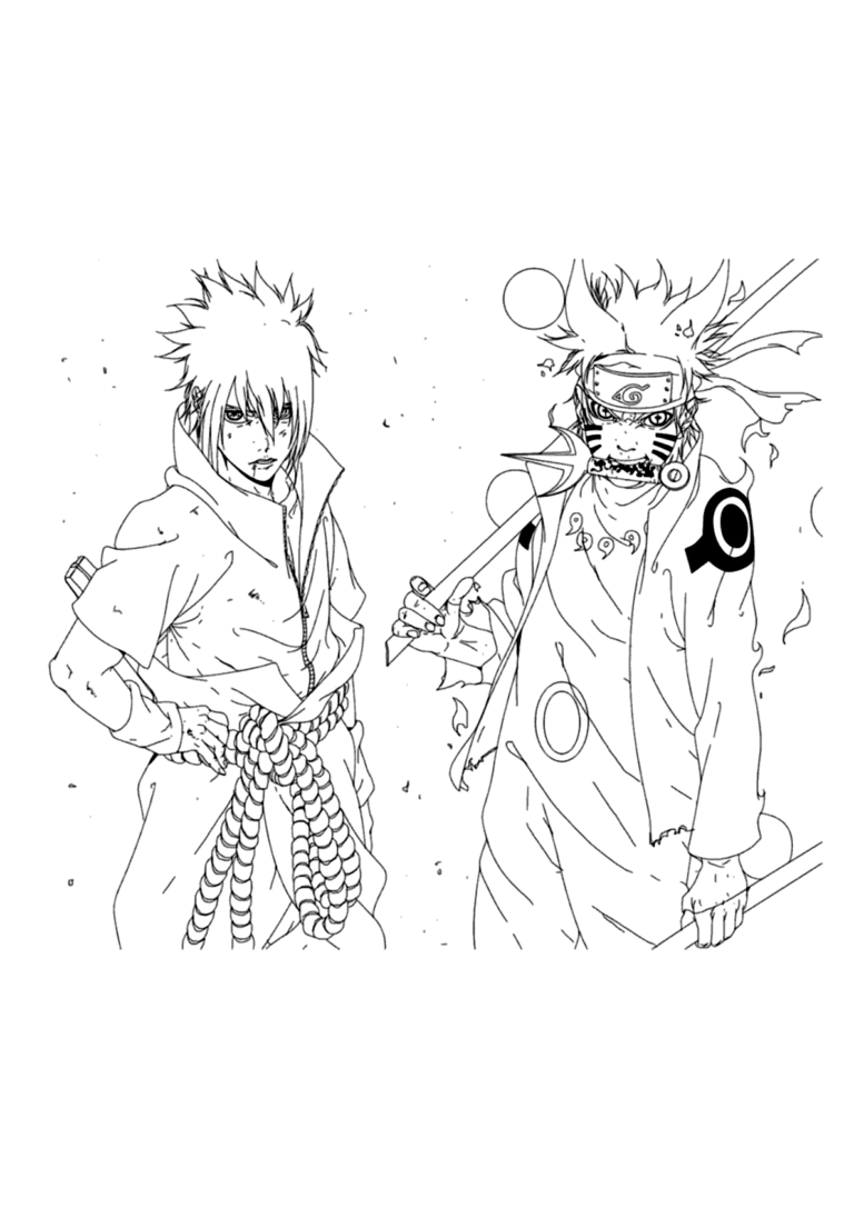 Sasuke E Naruto Para Colorir Imprimir Desenhos