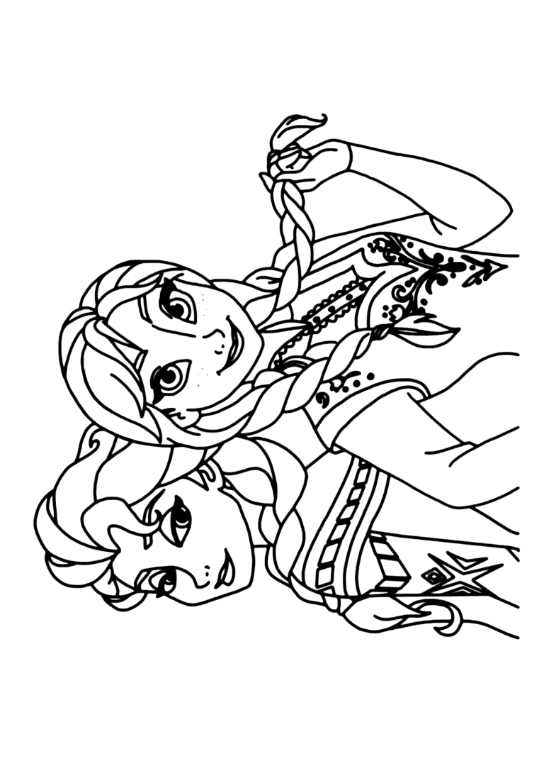 Ana E Elsa Para Colorir Imprimir Desenhos