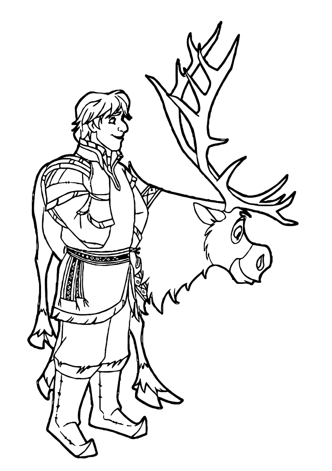 Kristoff E Sven Para Colorir Imprimir Desenhos