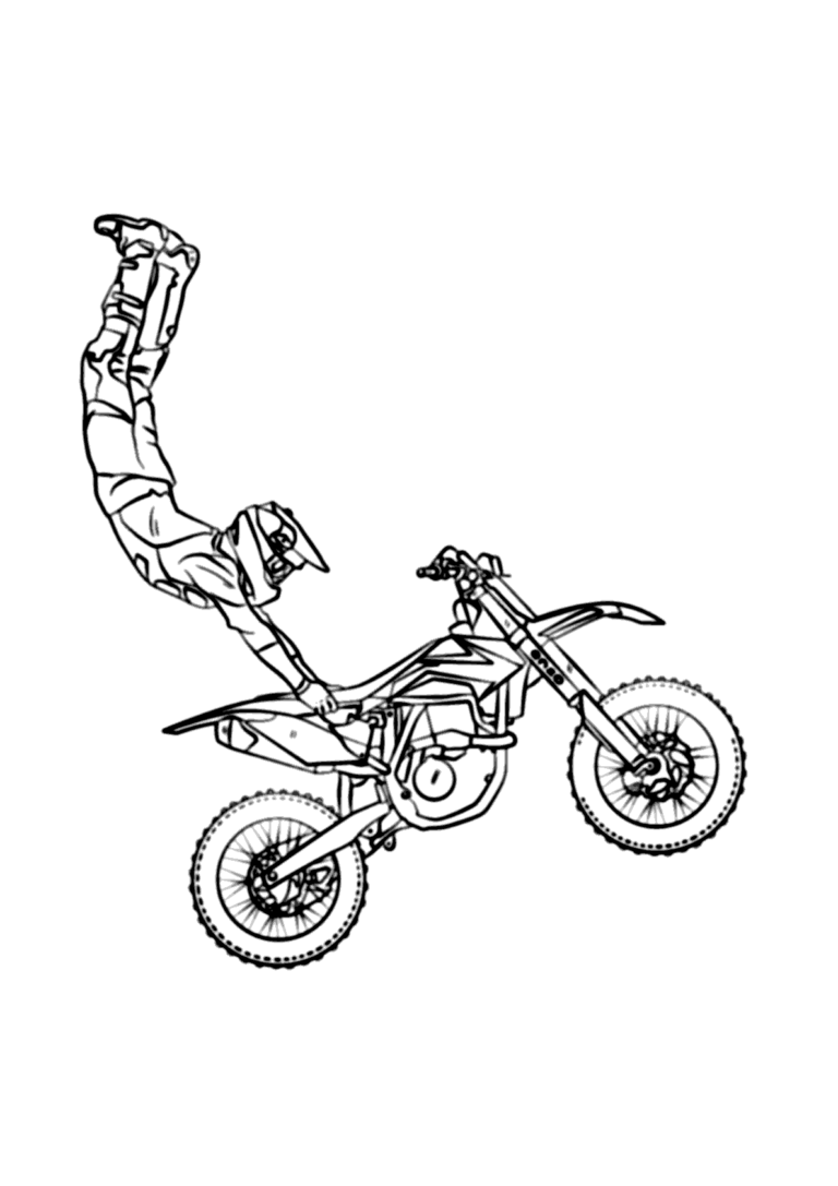 Manobra Motocross Para Colorir Imprimir Desenhos