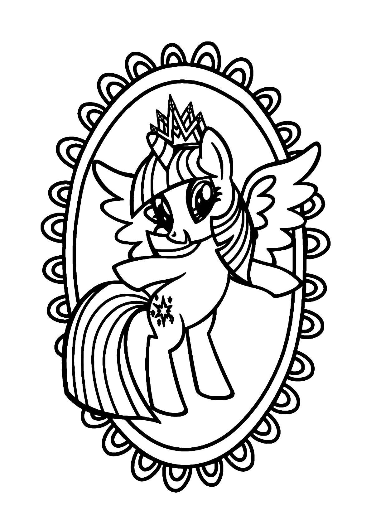 Pony Princesinha Para Colorir Imprimir Desenhos