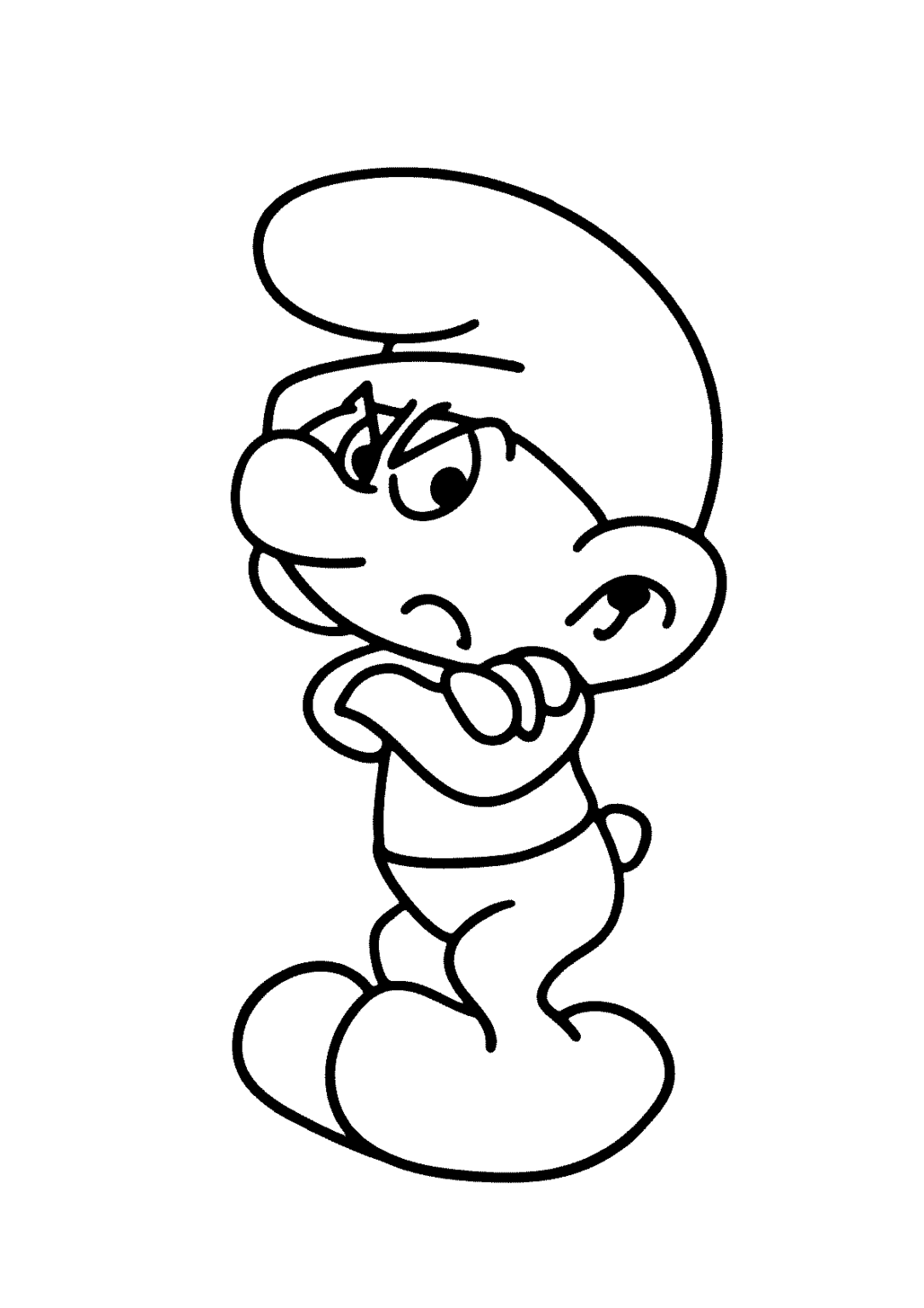 Smurf Ranzinza Para Colorir Imprimir Desenhos