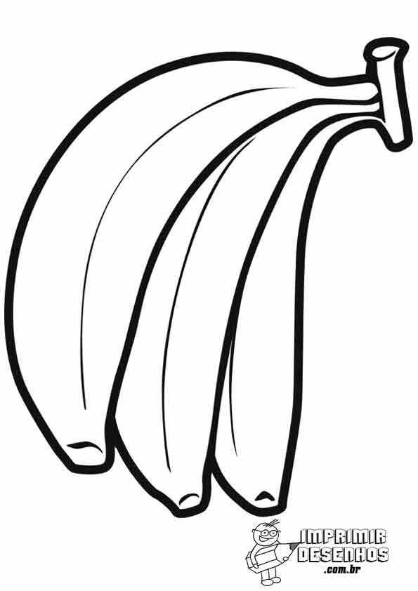 Banana para colorir