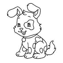 desenho de animais para colorir: cachoro