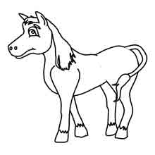 desenho de animais para colorir: cavalo