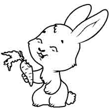 desenho de animais para colorir: coelho