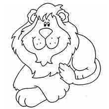 desenho de animais para colorir: leão