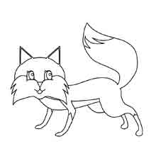 desenho de animais para colorir: raposa