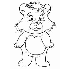 desenho de animais para colorir: ursinho