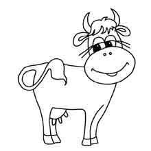 desenho de animais para colorir: vaca
