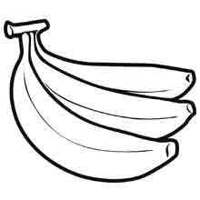 desenho de frutas para colorir: banana