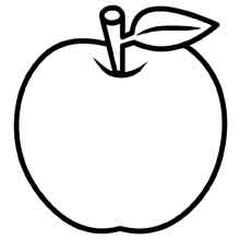 desenhos de frutas para colorir: maçã