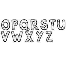 desenho do alfabeto para colorir: letras O até Z