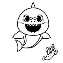 Baby Shark para colorir - Imprimir Desenhos