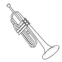 instrumentos musicais para colorir: trombone