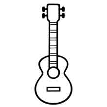 instrumentos musicais para colorir: violão