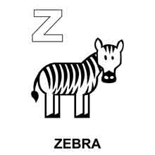desenho do alfabeto para colorir: letra z