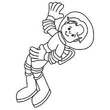 desenho de profissoes para colorir: astronauta