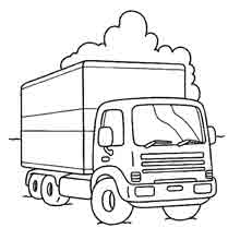 desenho de meios de transporte para colorir: caminhão