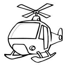 desenho de meios de transporte para colorir: helicóptero