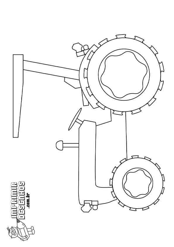 Desenhos para colorir de trator de arte de linha simples para