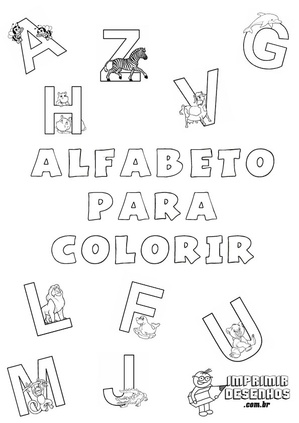 livrinho do alfabeto para colorir
