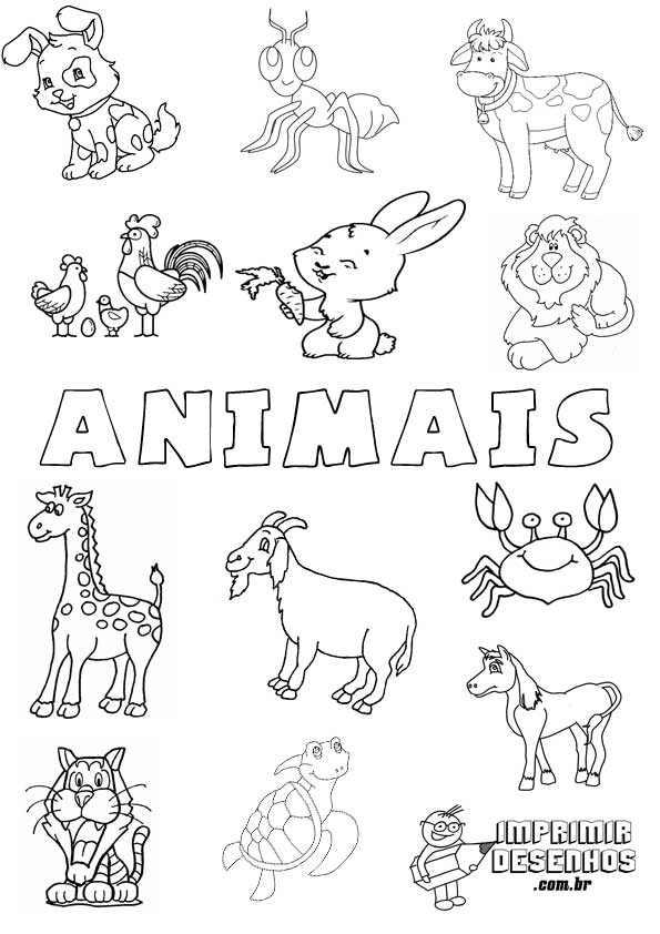 200 Desenhos de Animais para Colorir e Imprimir - Online Cursos Gratuitos