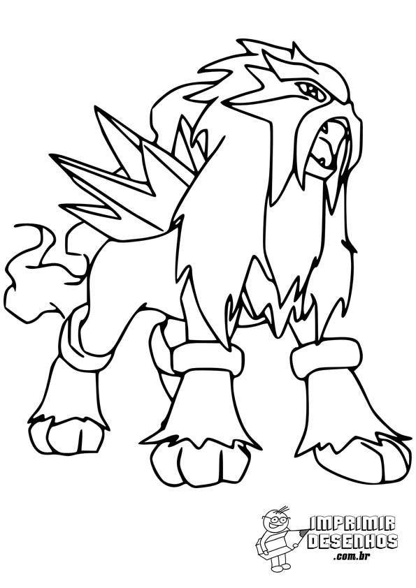 desenho para colorir e imprimir pokemon lendario