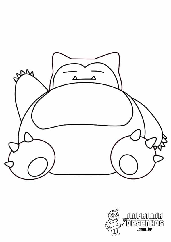 Pokemon Snorlax para colorir - Imprimir Desenhos