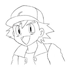 desenho de pokemons para colorir: ash