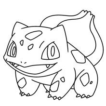 desenho de pokemons para colorir: bulbasaur