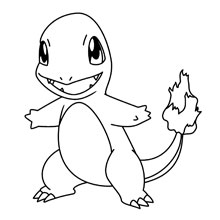 desenho de pokemons para colorir: charmander