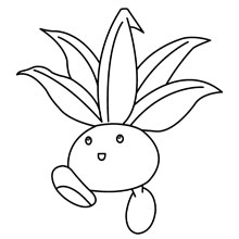 desenho de pokemons para colorir: oddish