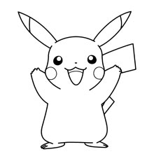desenho de pokemons para colorir: pikachu