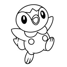 desenho de pokemons para colorir: piplup