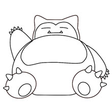 desenho de pokemons para colorir: snorlax