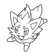 desenho de pokemons para colorir: zorua