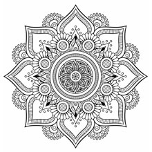 desenho de um mandala de flor para imprimir e colorir