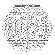 desenho de um mandala geometrica para imprimir e colorir