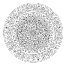 desenho de um mandala de outono para imprimir e colorir