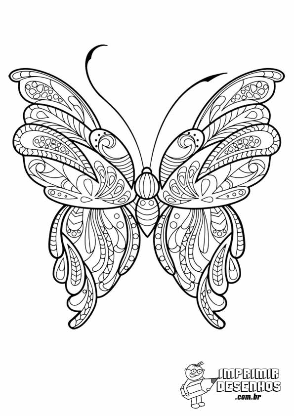 Desenho de Borboleta para adultos para colorir - Tudodesenhos