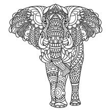desenhos para colorir para adultos: elefante
